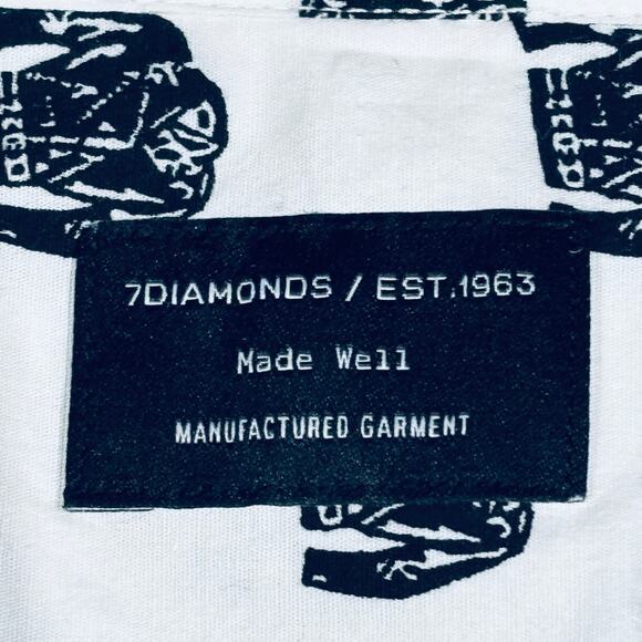 7DIAMONDS SHORT SLEEVE SHIRT WITH MOTORCYCLE JACKET PRINT MEDIUM - Picture 4 of 6